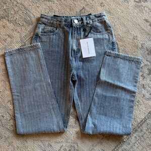 Maniere De Voir Rhinestone SZ 4 Denim Jeans